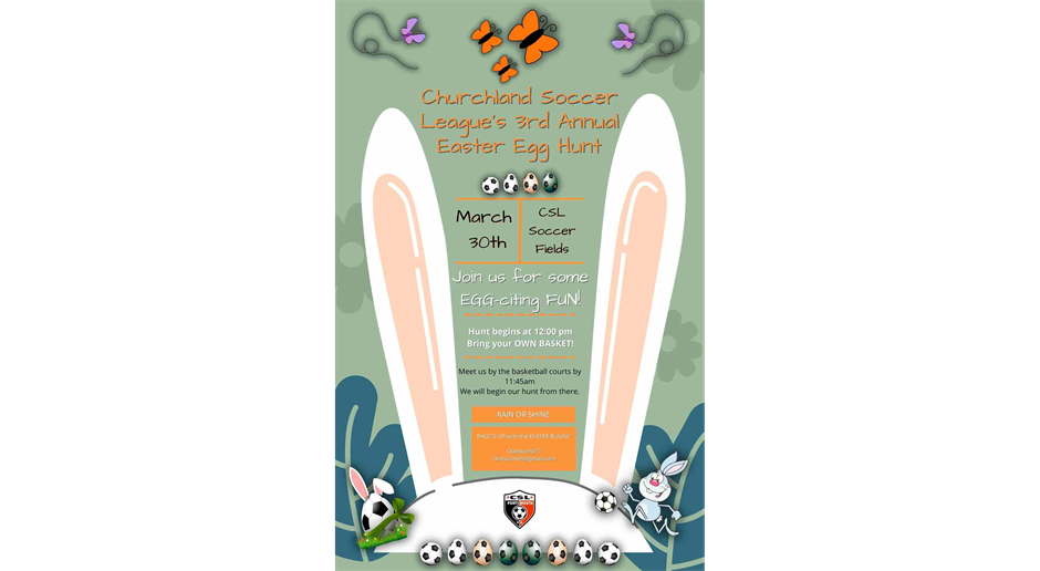 CSL  Annual Easter Egg Hunt, March 30th