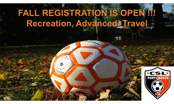 Fall Registration  Is Open 