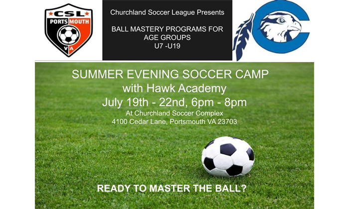 Churchland Evening Soccer Camp 7/19-22/21