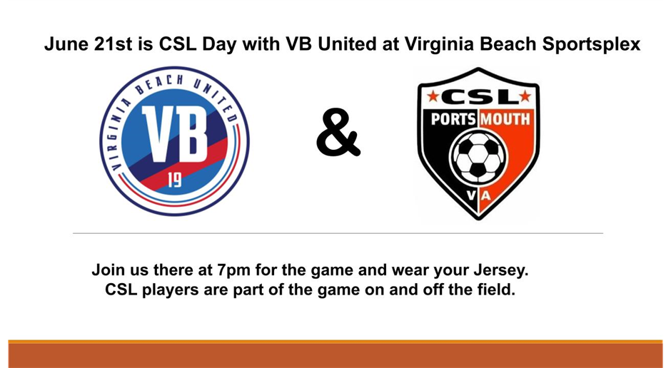 CSL night at the VB United Women's game, June 21st