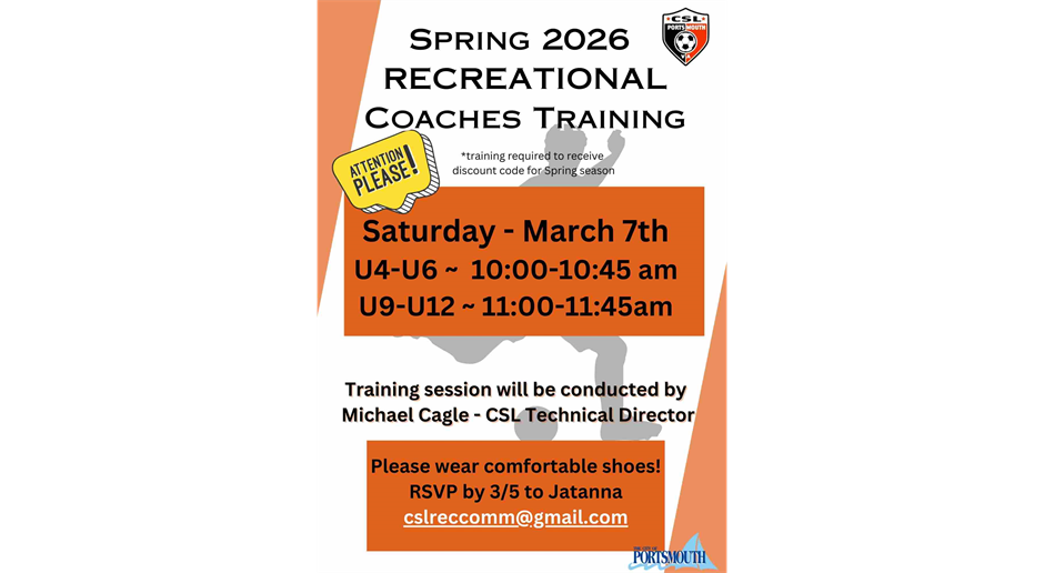 Recreational Coaches Training  3/7